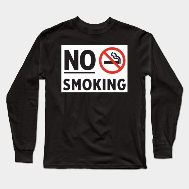 No Smoking Long Sleeve T-Shirt by  The best hard hat stickers 